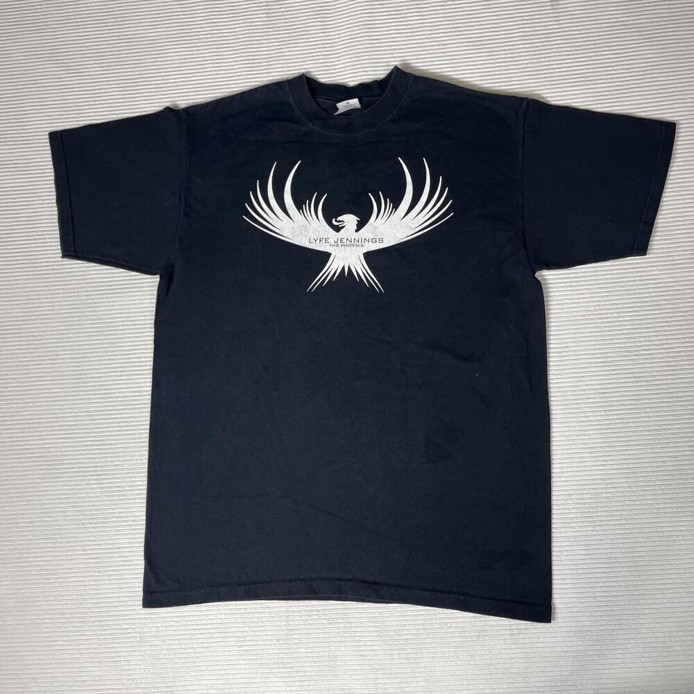 Vintage Anvil Shirt Mens L Black Lyfe Jennings The Phoenix Graphic Tee R&B Music